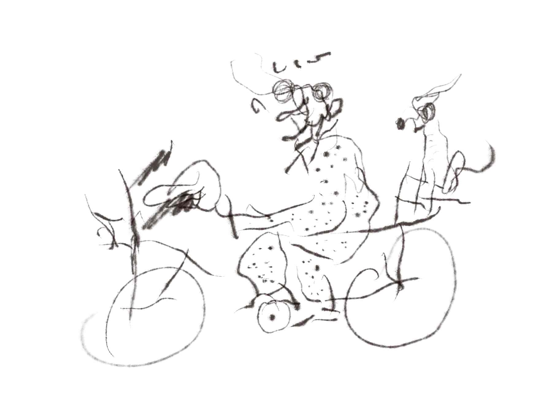 cycliste chien